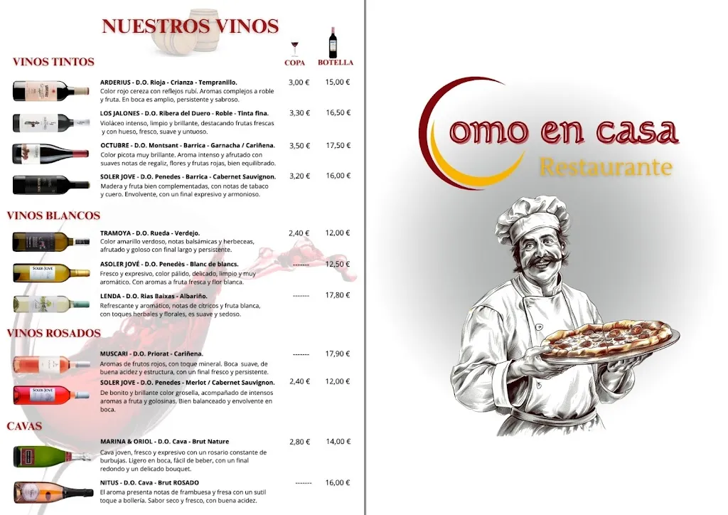 Menu_como en casa LA PINEDA VILASECA_Vila-seca_image_2
