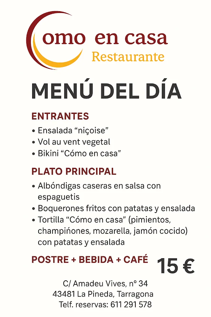 Menu_como en casa LA PINEDA VILASECA_Vila-seca_image_3