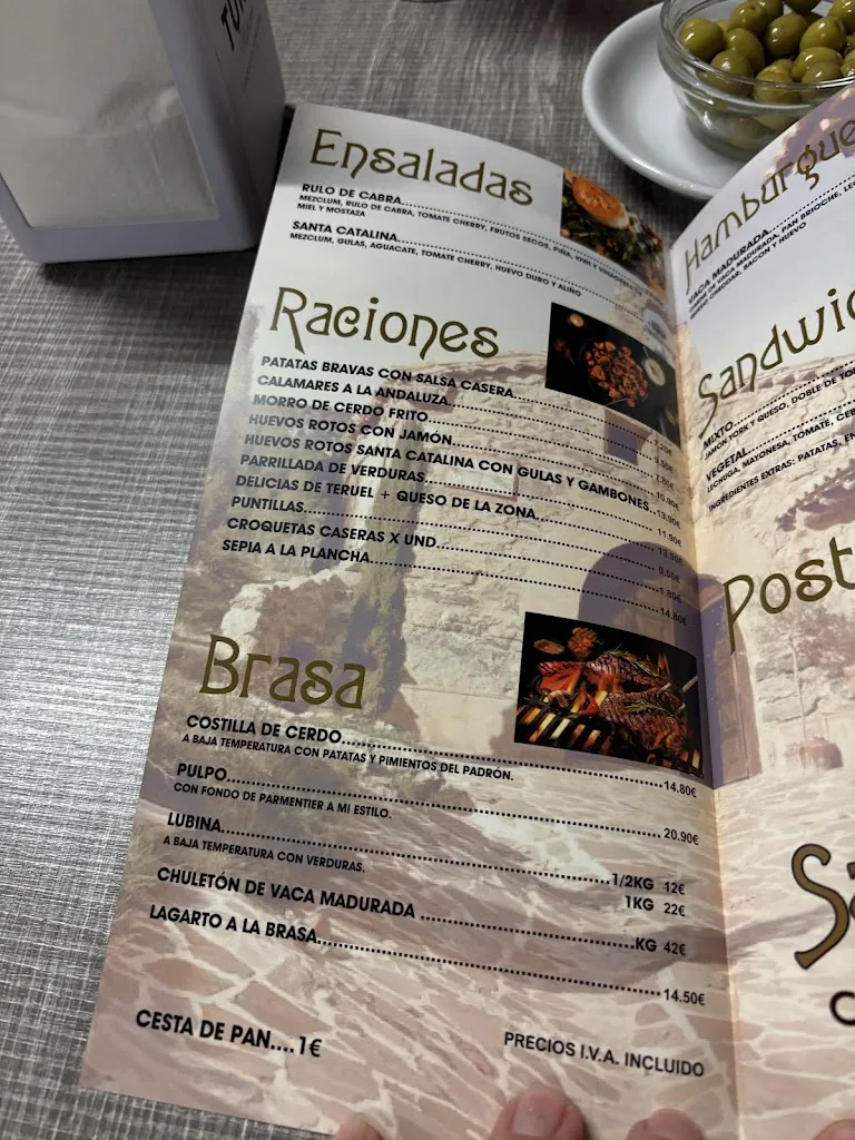 Menu_Cafetería Restaurante Santa Catalina_Manzanera_image_2