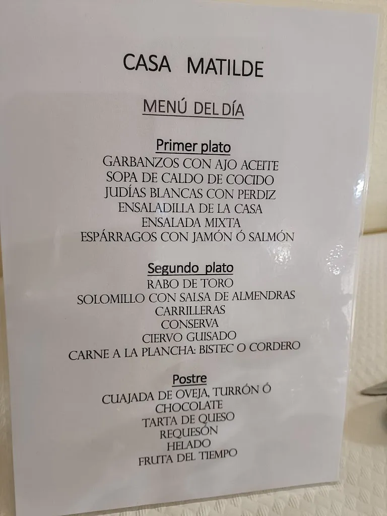 Menu_Casa Matilde_Mazaleón_immagine_2