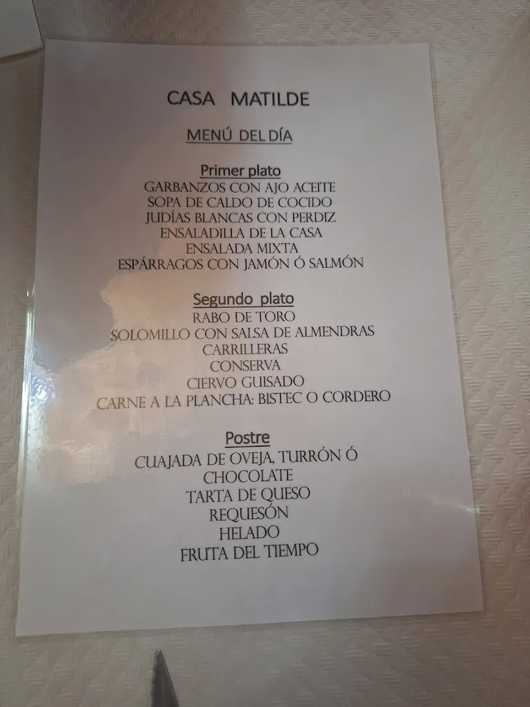 Menu_Casa Matilde_Mazaleón_immagine_4