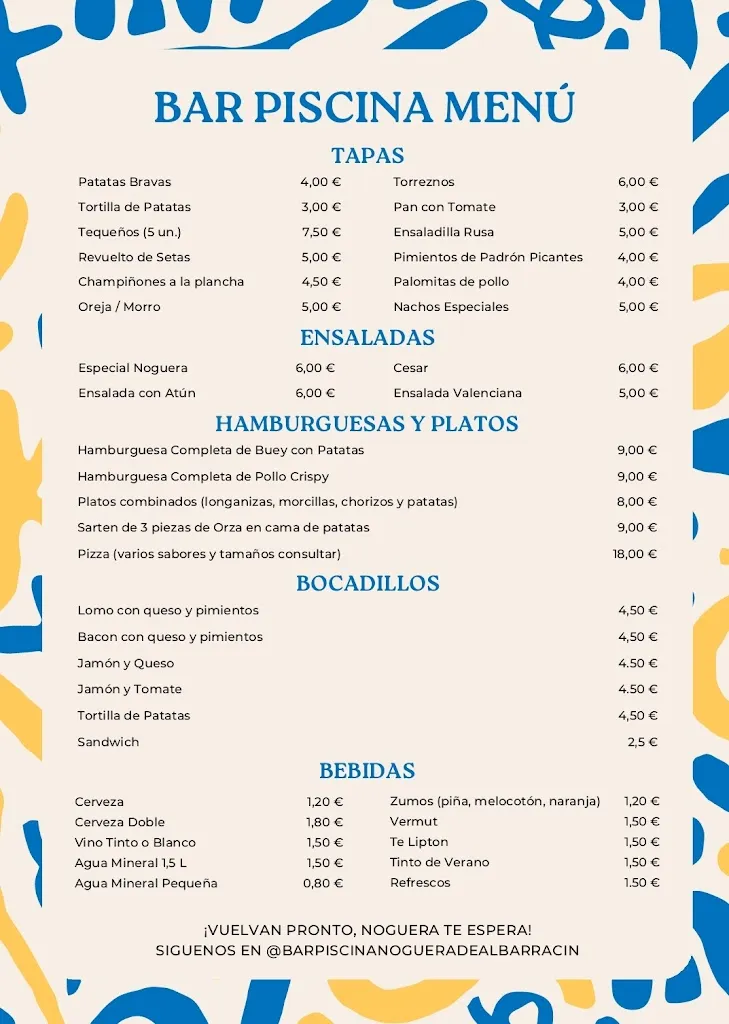 Menu_Bar Piscina Noguera de Albarracín_Noguera de Albarracín_image_1