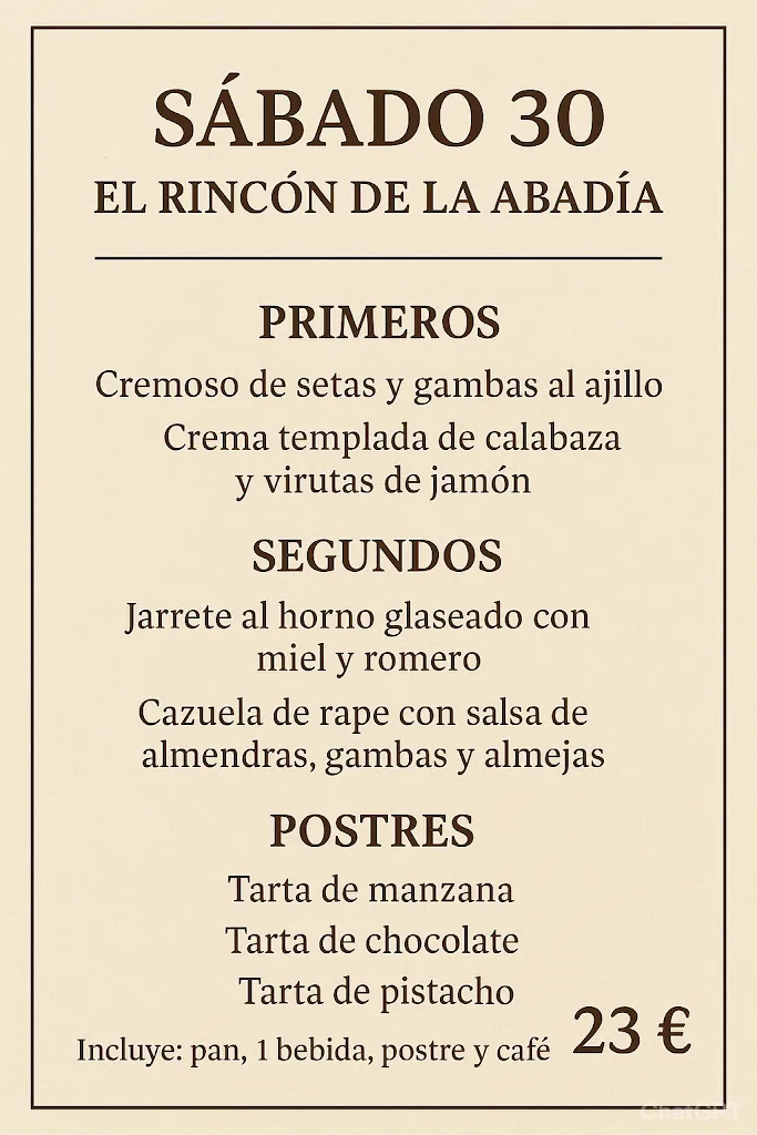 Menu_El Rincón de la Abadía_Mora de Rubielos_image_1