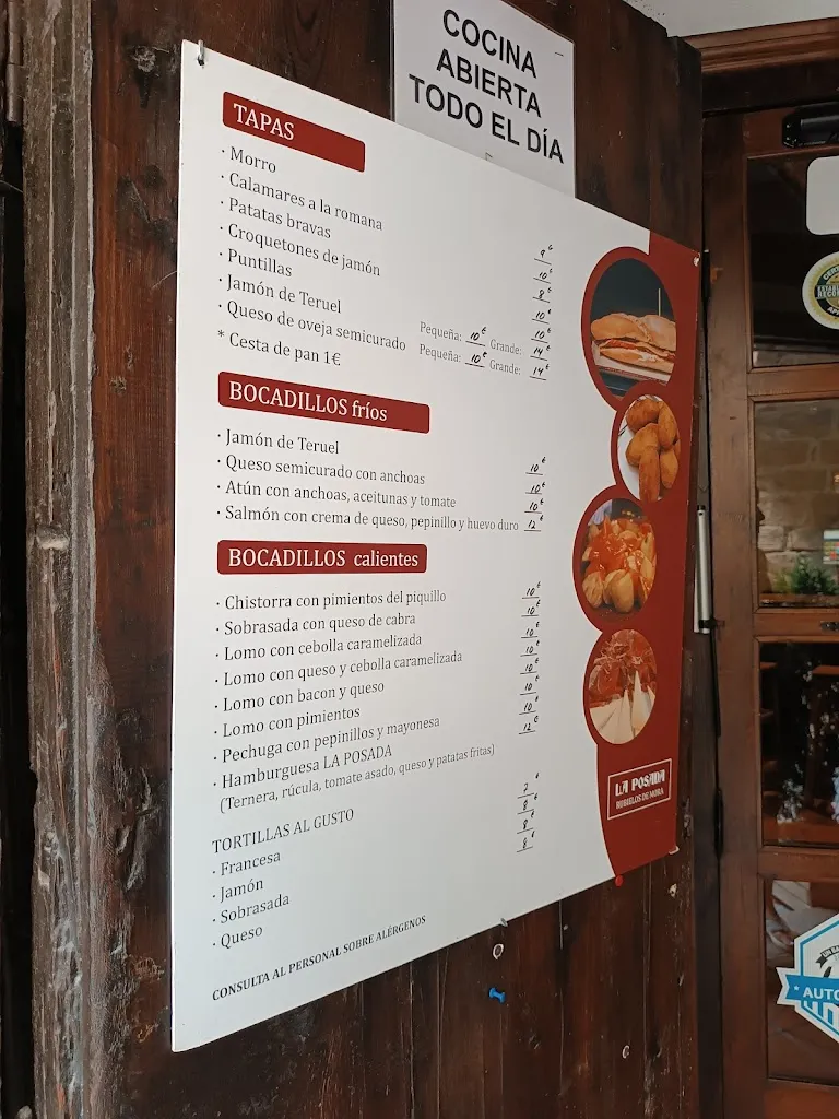 Menu_Bar La Posada_Mora de Rubielos_image_3