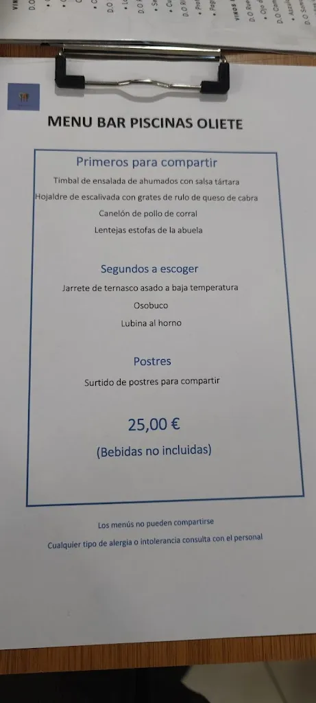 Menu_Bar Restaurante Piscina_Oliete_immagine_2