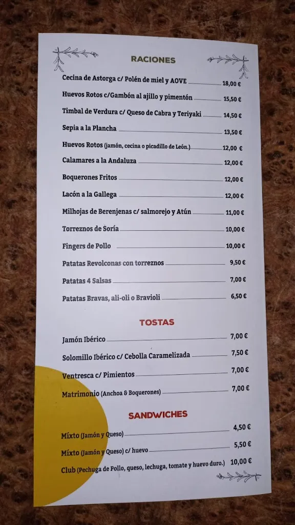 Menu_La Artesana de Los Olmos_Olmos Los_image_1