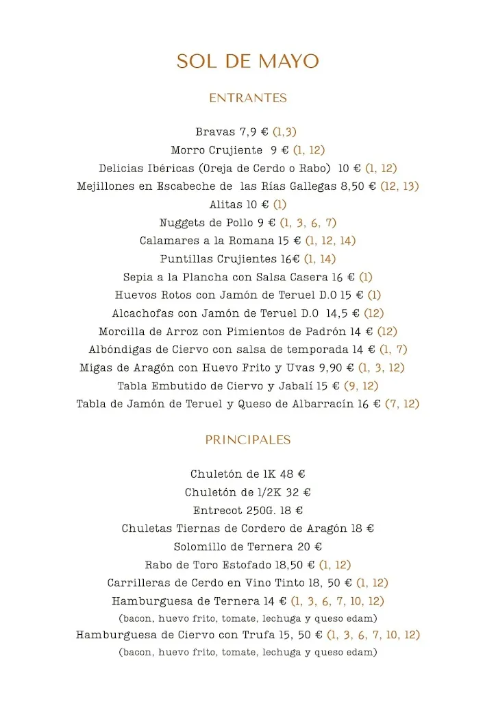 Menu_Bar & Restaurante “Sol de Mayo”_Orihuela del Tremedal_image_2