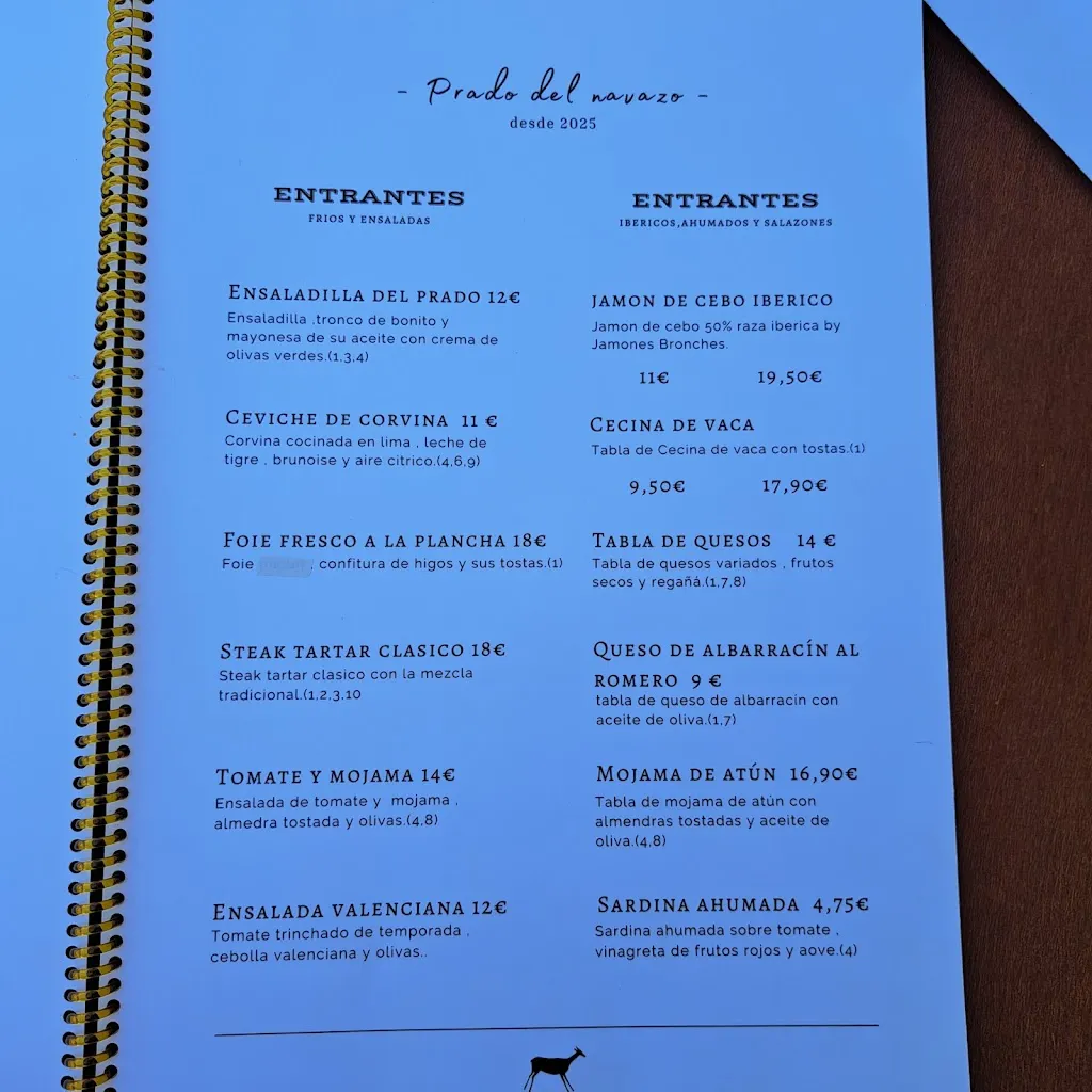 Menu_Restaurante Prado del Navazo_Pozondón_immagine_1