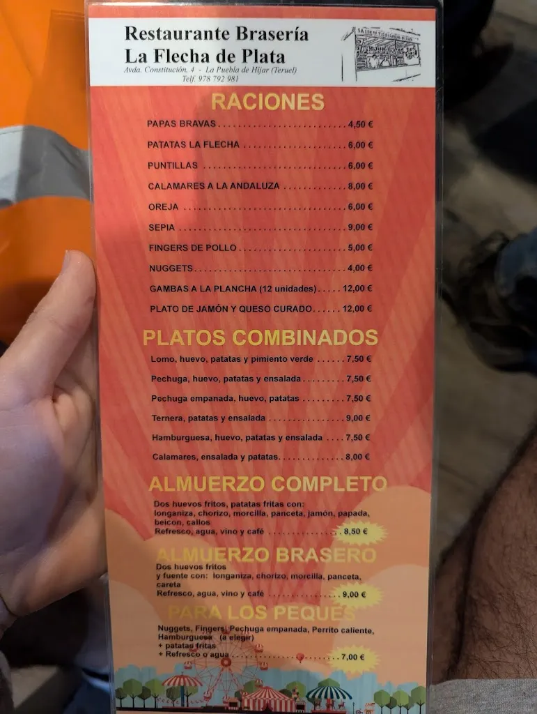 Menu_La Flecha de Plata_Puebla de Híjar La_image_2