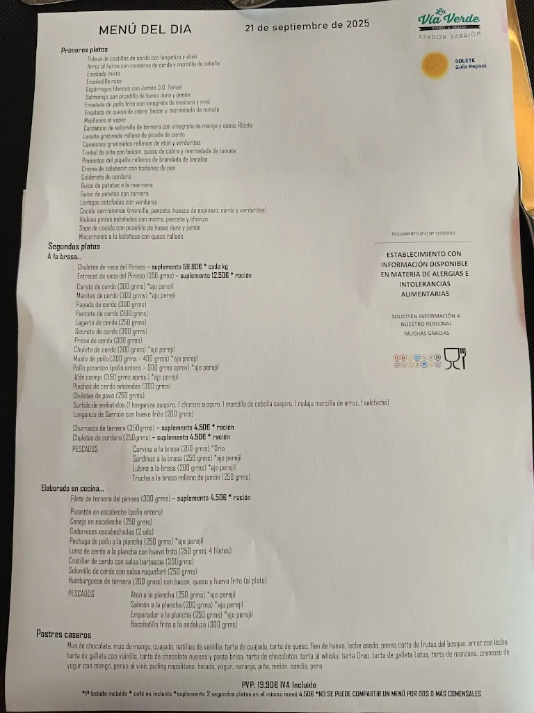 Menu_Restaurante Asador Vía Verde (Sarrión)_Sarrión_image_1