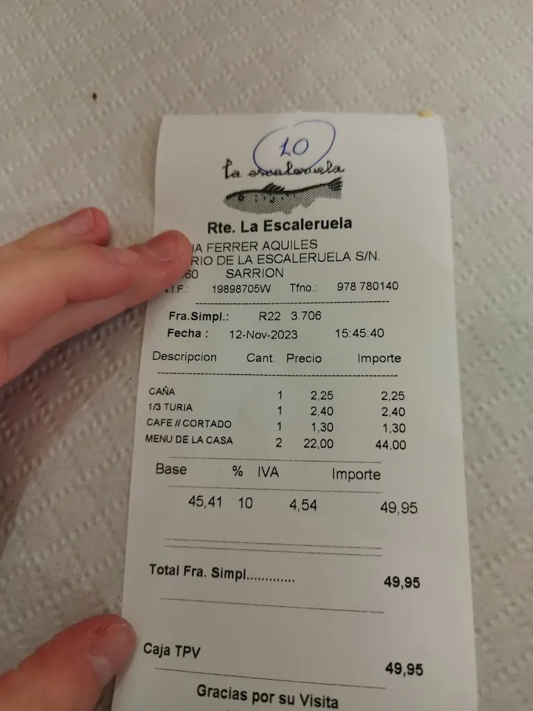 Gloria Viana Ponce_Restaurante La Escaleruela._Sarrión_review