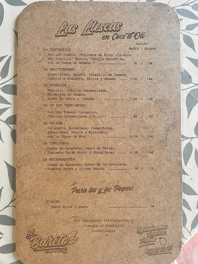 Menu_El Bareto Fresh&Curry de Ràfels_Torre de Arcas_image_2