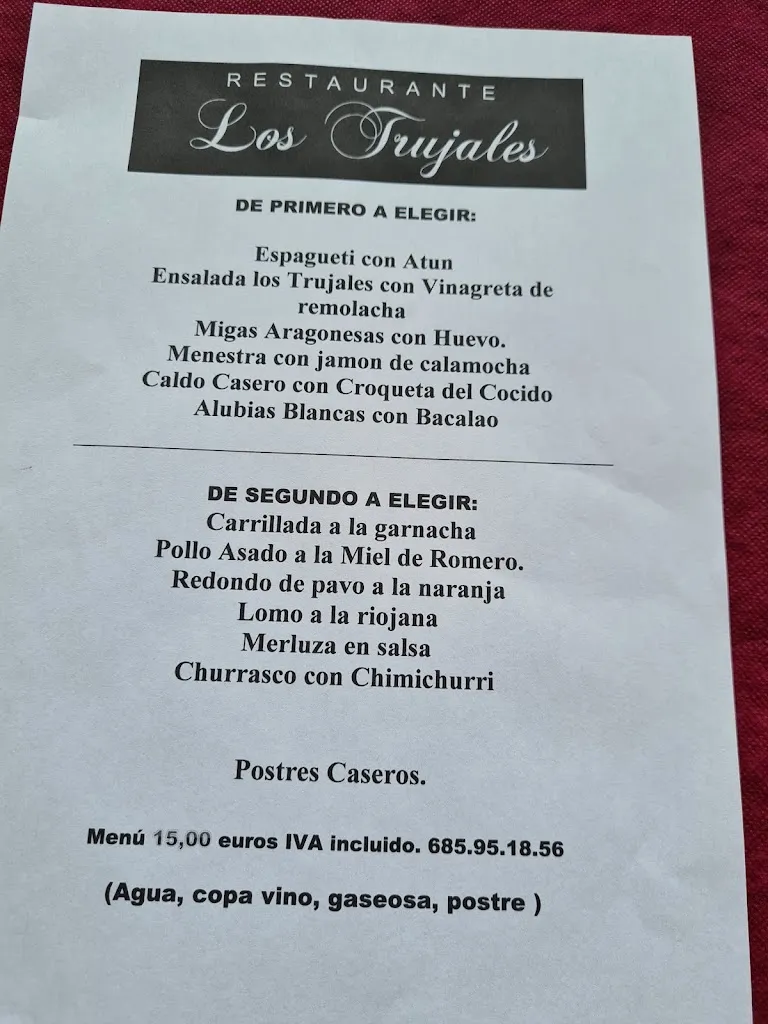 Menu_Restaurante Los Trujales_Torralba de los Sisones_image_1