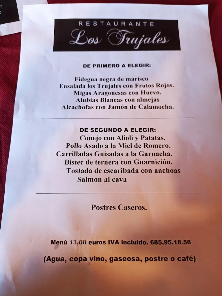 Menu_Restaurante Los Trujales_Torralba de los Sisones_image_3