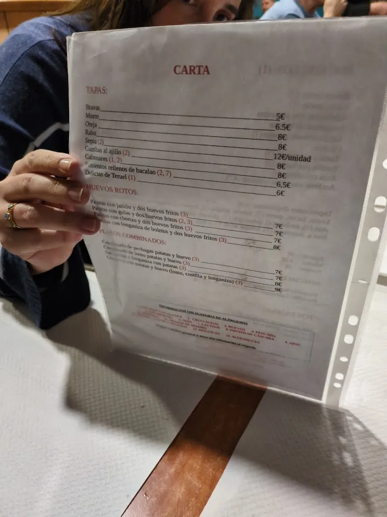 Menu_Hotel Torres de Albarracin_Torres de Albarracín_image_1