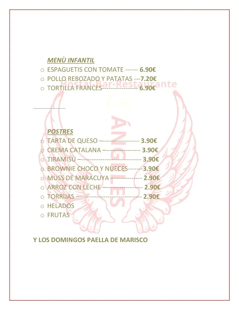 Menu_HOSTAL LOS ANGELES BAR Y RESTAURANTE_Utrillas_image_2