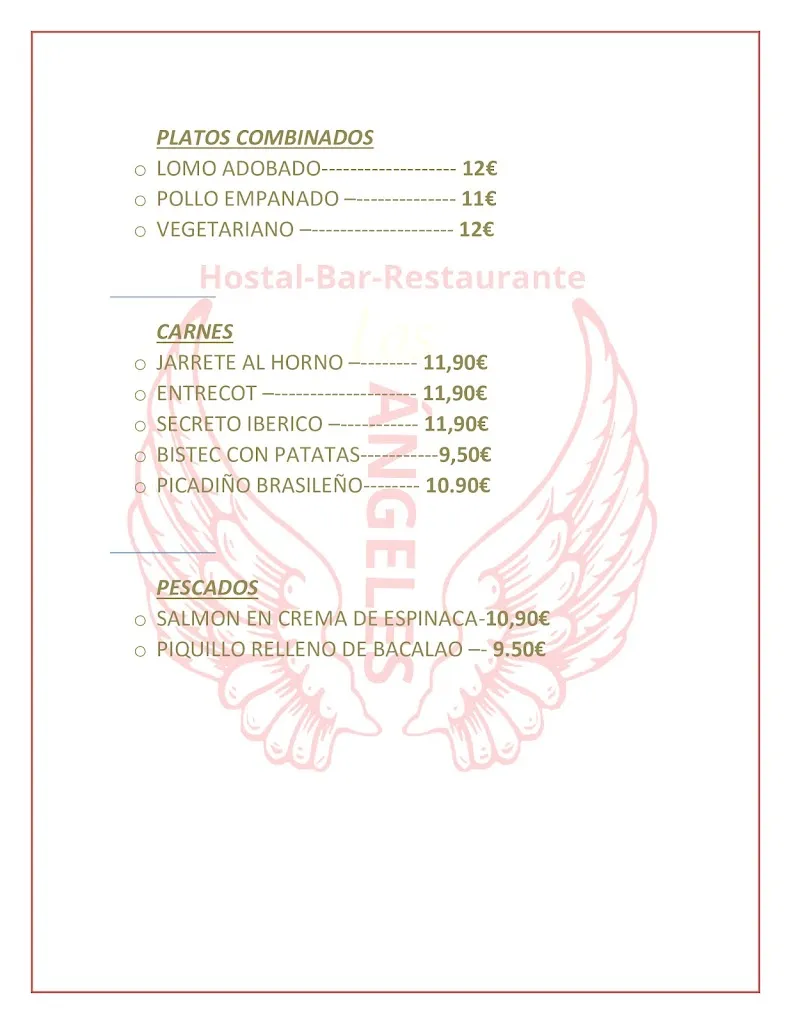 Menu_HOSTAL LOS ANGELES BAR Y RESTAURANTE_Utrillas_image_4