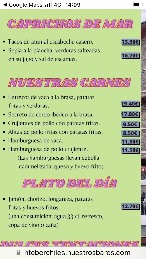 Menu_Tasca Berchiles_Tramacastilla_image_2