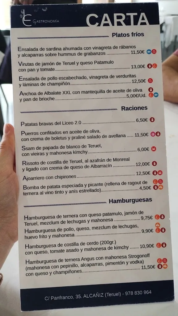 Menu_Restaurante el Liceo_Valdealgorfa_image_1