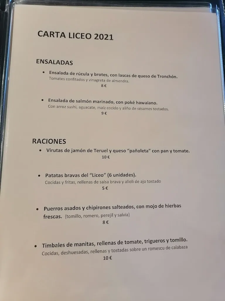 Menu_Restaurante el Liceo_Valdealgorfa_image_4