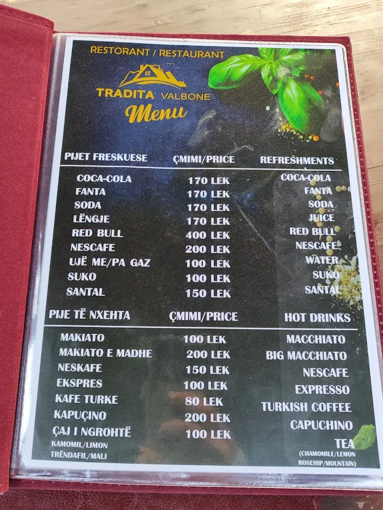 Menu_Restaurant Tradita_Valbona_image_1