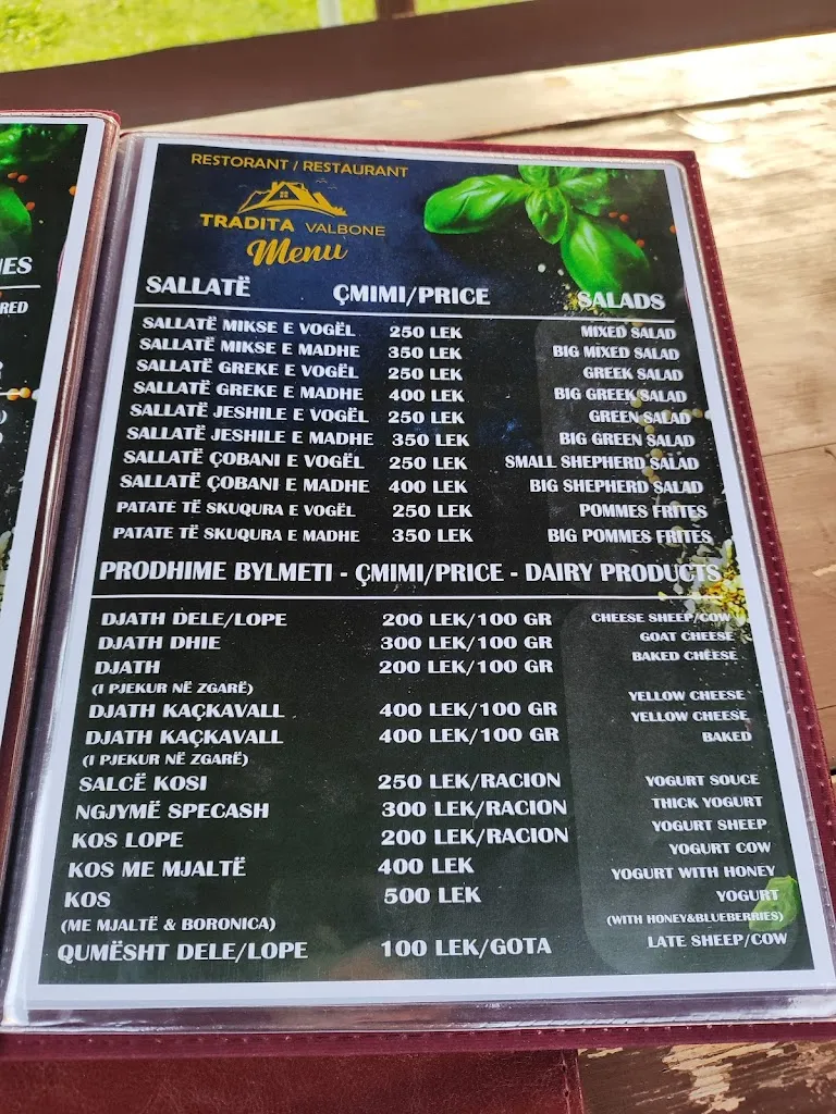Menu_Restaurant Tradita_Valbona_image_3