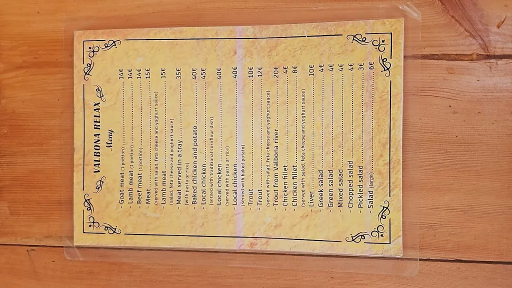 Menu_Relax Valbona Hotel Restaurant_Valbona_image_2