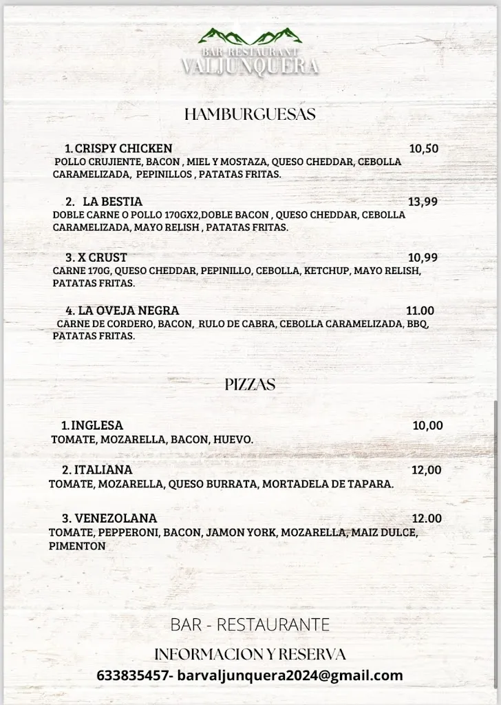 Menu_Bar Restaurante Valjunquera_Valjunquera_image_1