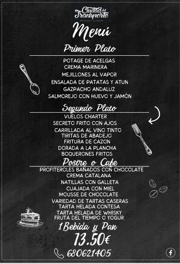 Menu_Ciudad Del Transporte Restaurante_Mojonera La_image_2