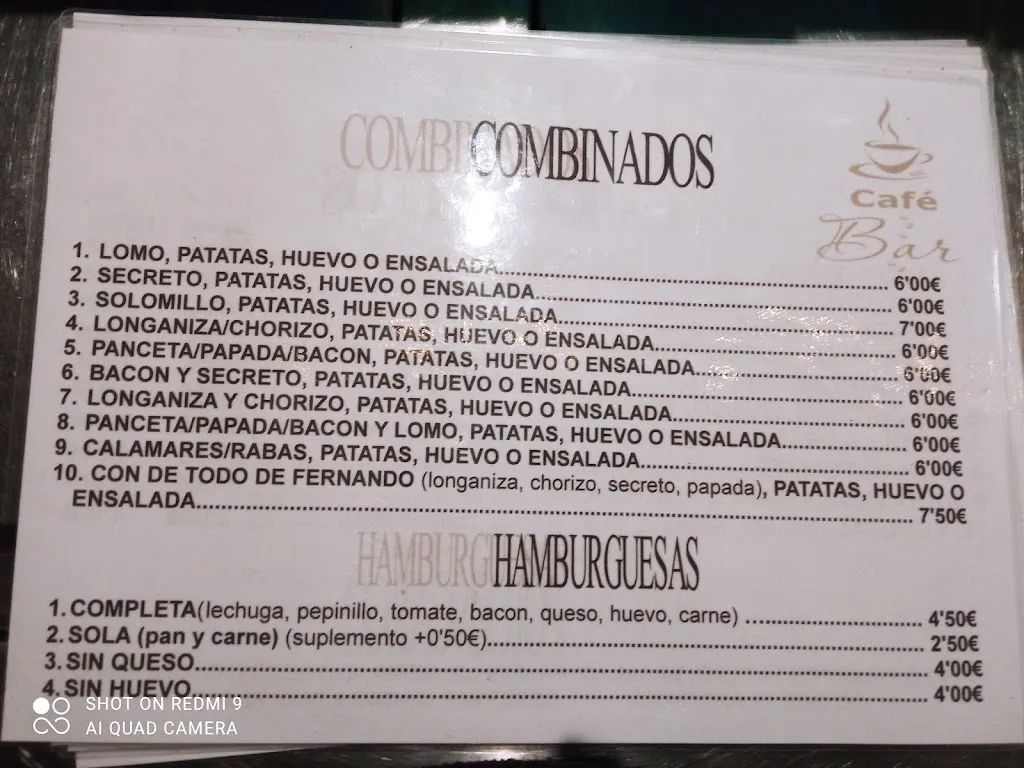 Menu_Bar La Plaza_Villafranca del Campo_image_2