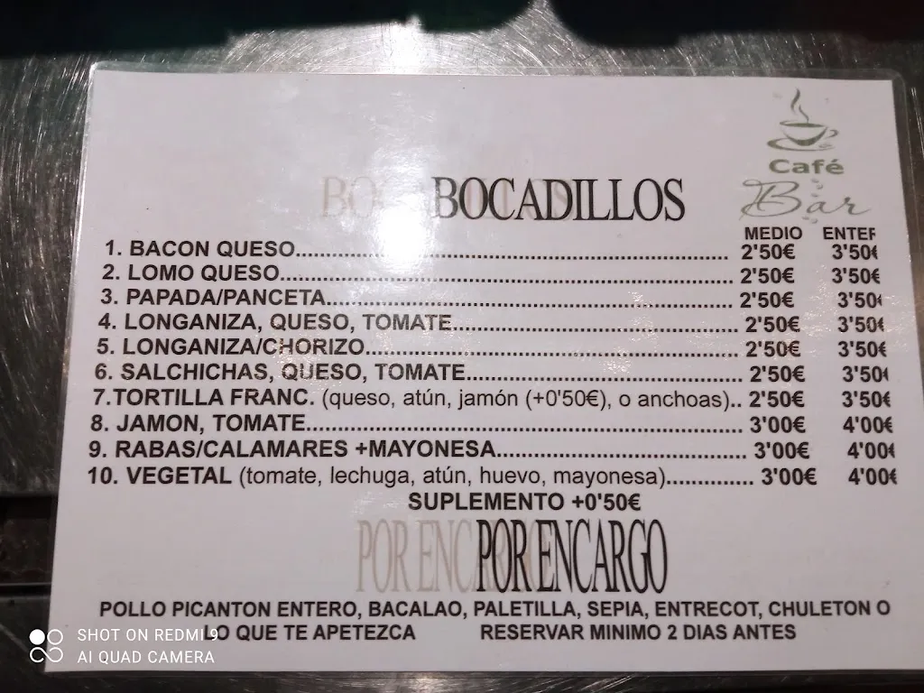 Menu_Bar La Plaza_Villafranca del Campo_image_3