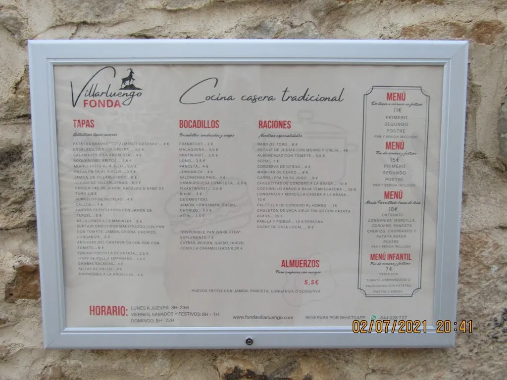 Menu_Fonda Villarluengo Nueva administración_Villarluengo_immagine_3