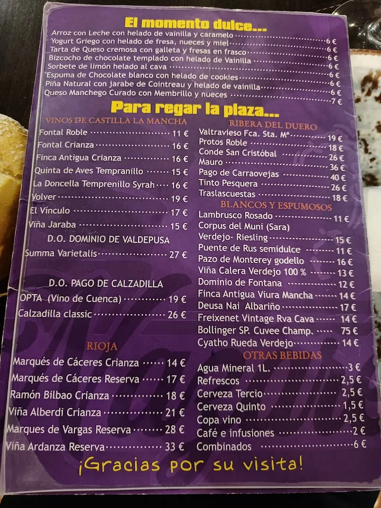 Menu_Restaurante Mesón Nazareno y Oro_Valdecuenca_image_2