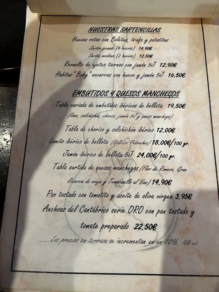 Menu_La Tasca del Arte Restaurante & Flamenco_Valdecuenca_immagine_2