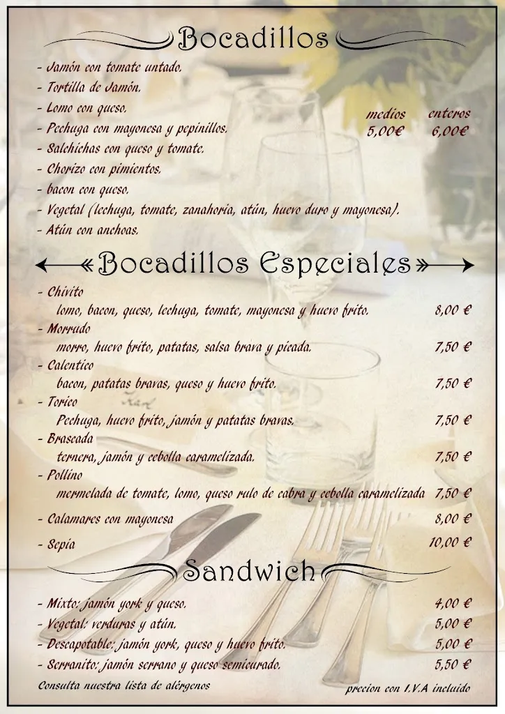 Menu_Bar La Plaza Villarquemado Teruel_Villarquemado_image_1