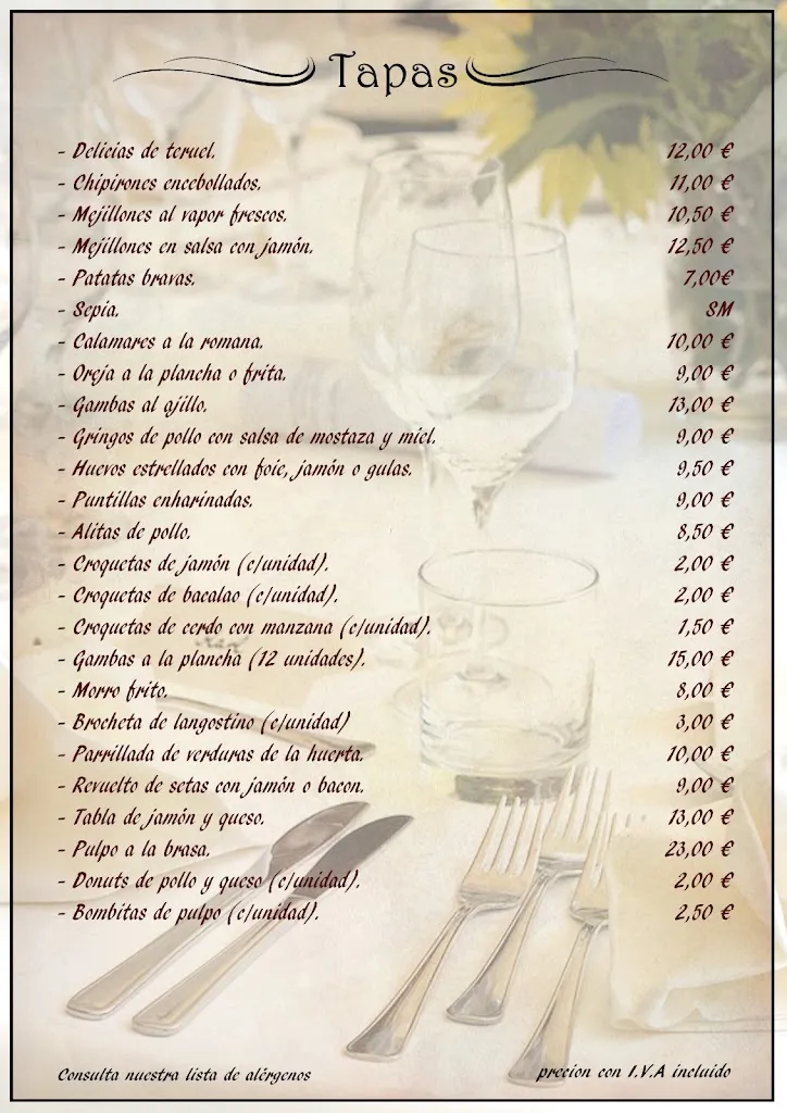 Menu_Bar La Plaza Villarquemado Teruel_Villarquemado_image_4