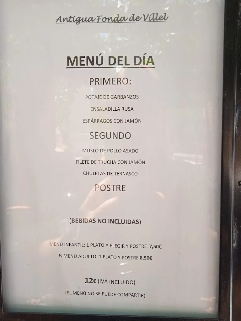 Menu_Antigua Fonda de Villel_Villel_immagine_1