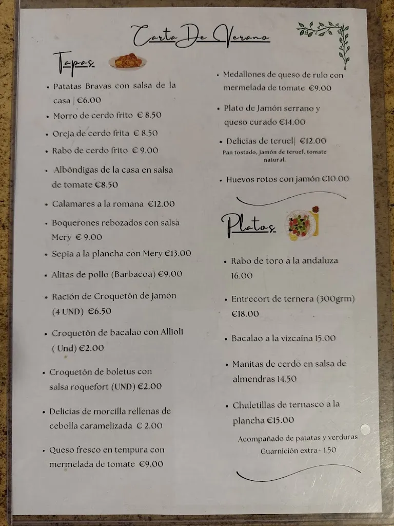 Menu_Bar El Cazador_Villel_image_1