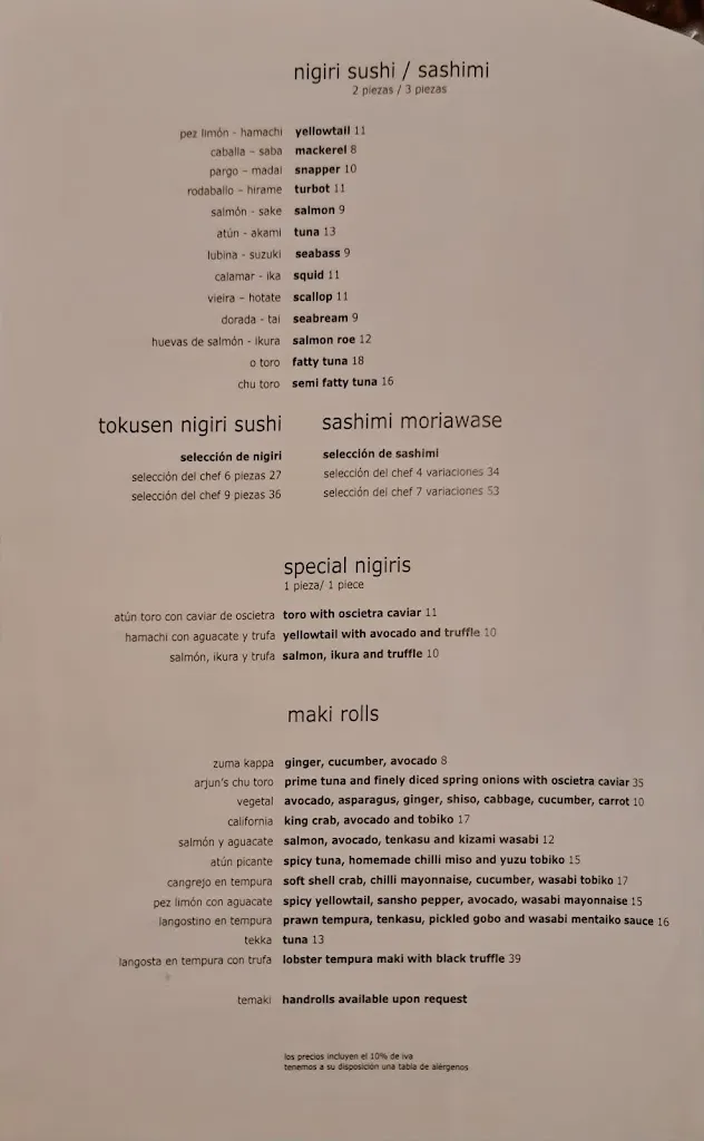 Menu_Zuma Madrid_Zoma La_image_3