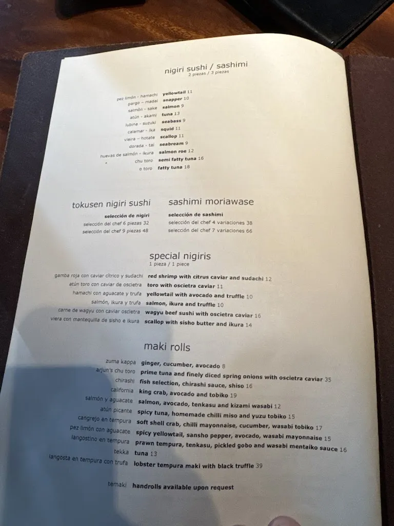 Menu_Zuma Madrid_Zoma La_image_4