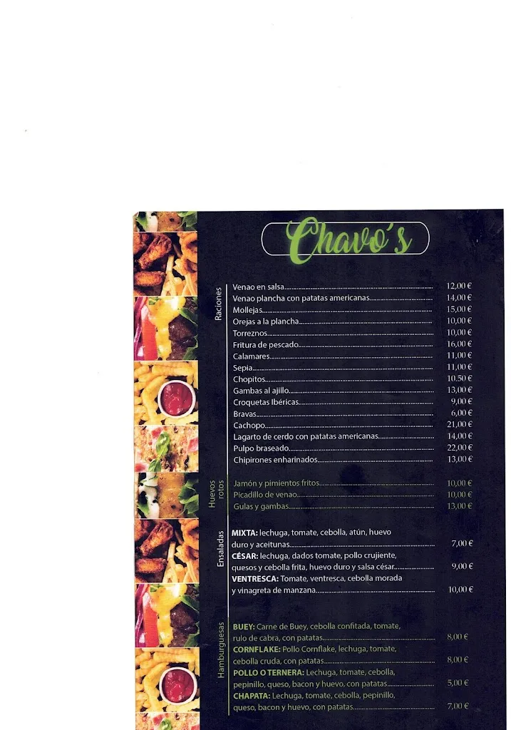 Menu_Bar Restaurante Chavo´s_Ajofrín_image_1