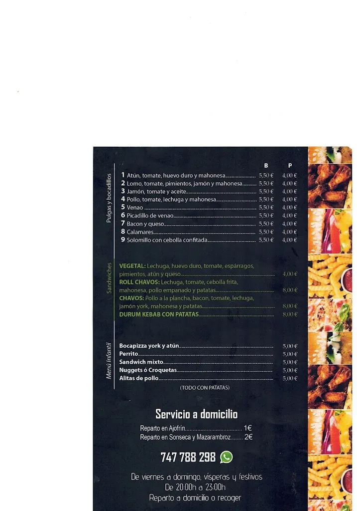 Menu_Bar Restaurante Chavo´s_Ajofrín_image_2