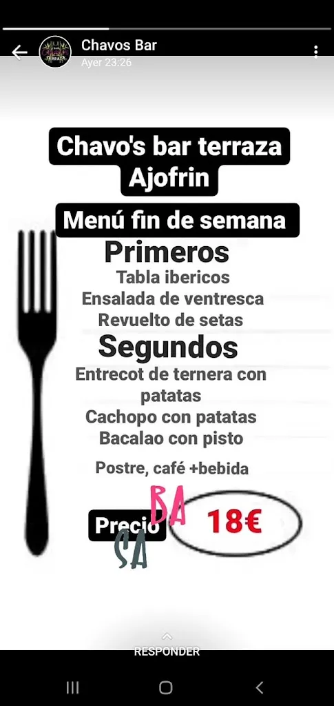 Menu_Bar Restaurante Chavo´s_Ajofrín_image_4