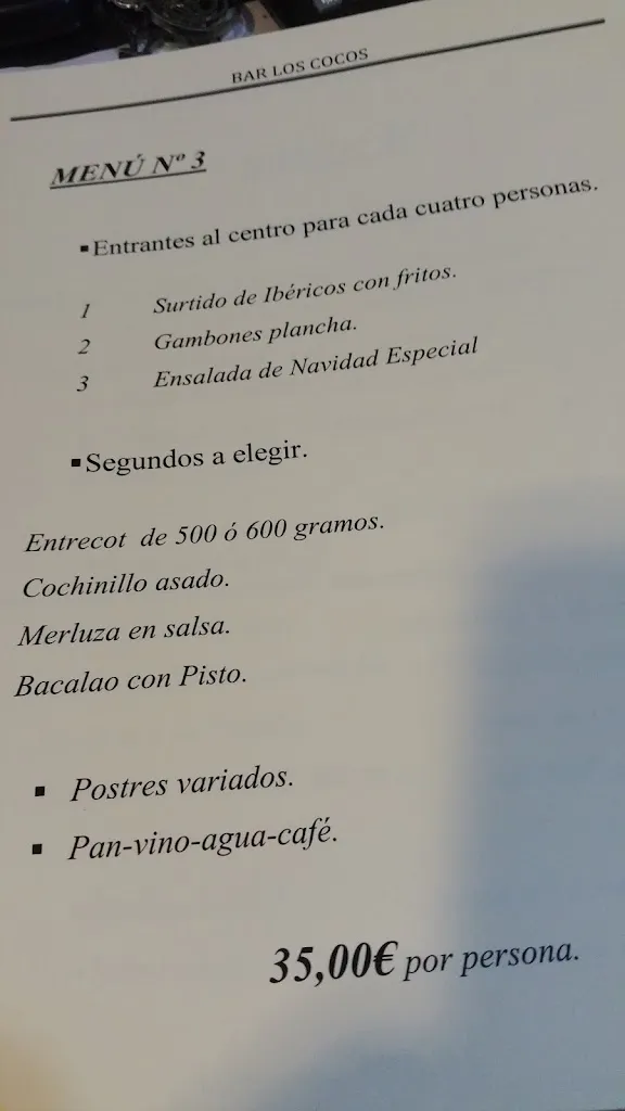 Menu_Bar-Restaurante Los Cocos_Alcabón_image_2
