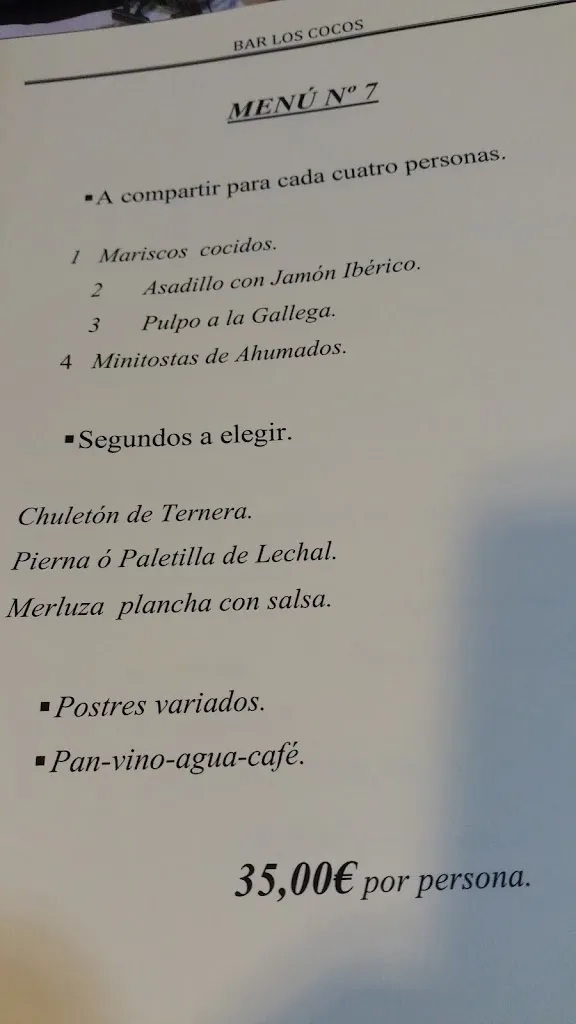 Menu_Bar-Restaurante Los Cocos_Alcabón_image_3