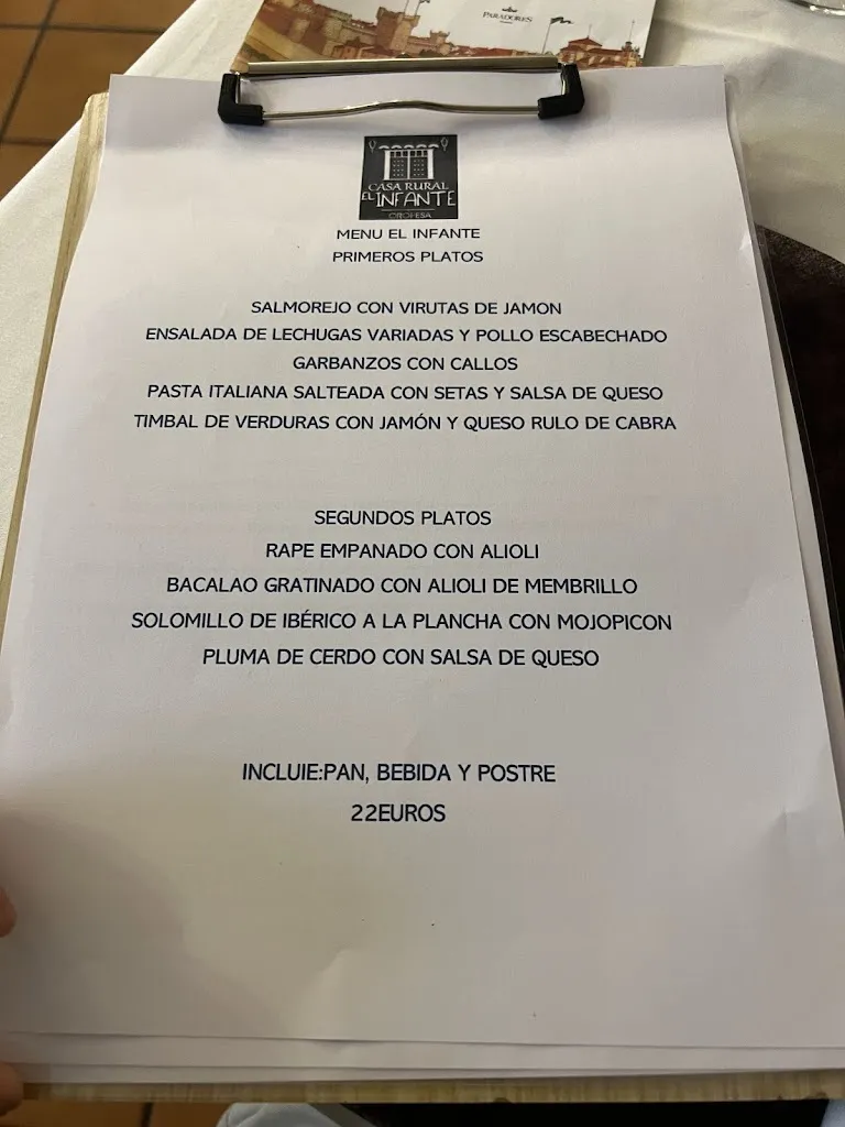 Menu_El Infante Oropesa_Alcañizo_image_1