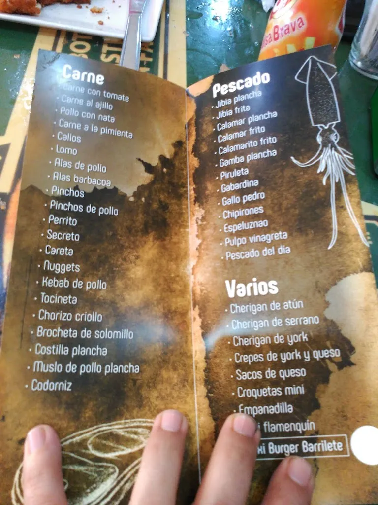 Menü_Cervecería gambrinus El Barrilete_Mojonera La_Bild_3