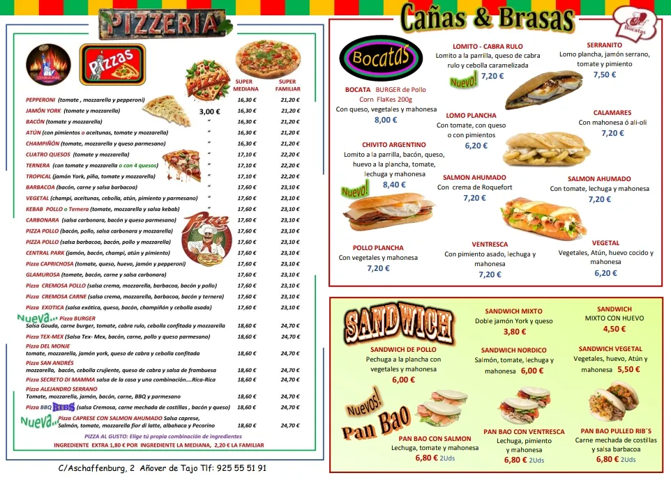 Menu_Pizzería Central Park Añover de Tajo_Añover de Tajo_image_1