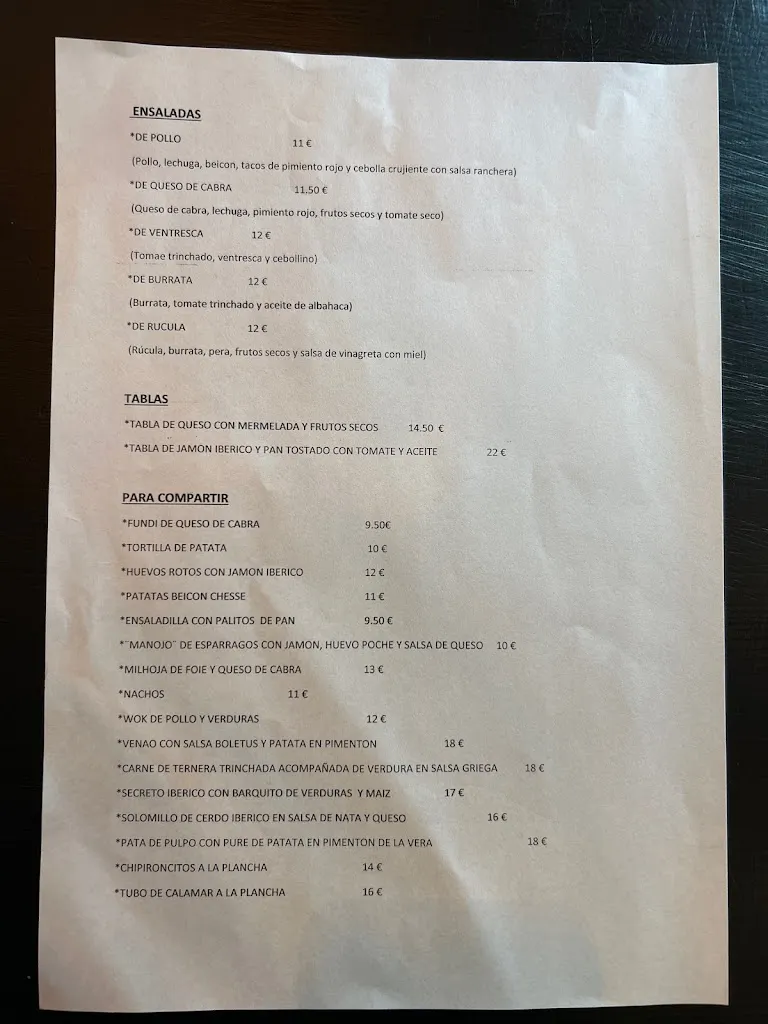 Menu_Restaurante Érase una vez..._Argés_image_3