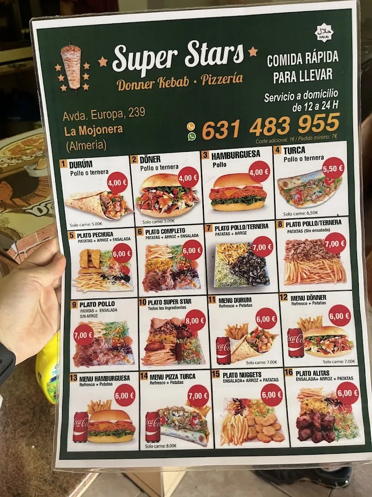 Menu_Super stars doner kebab pizzeria_Mojonera La_image_2
